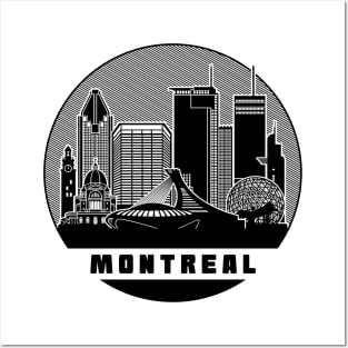 Montreal Canada Skyline Posters and Art